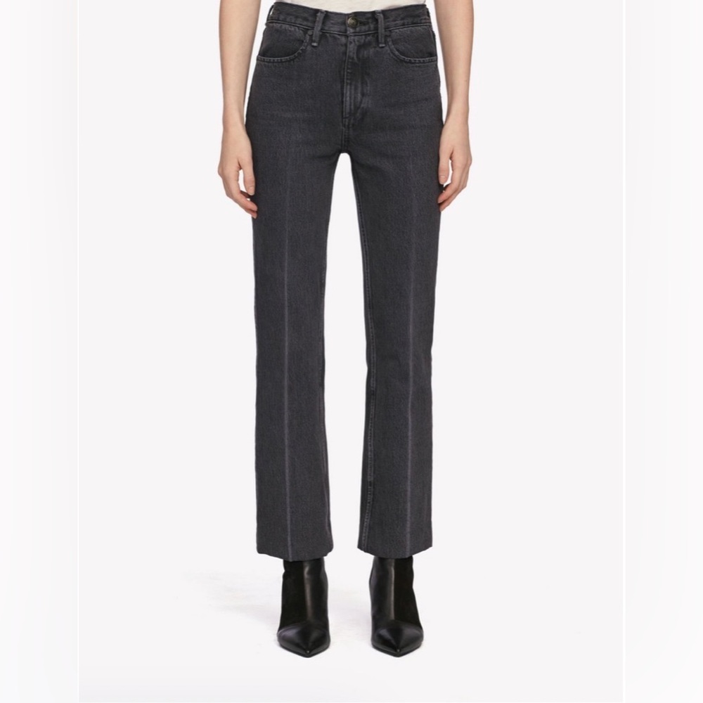 Rag & Bone Dylan High Waist Grey Kuro Flare Jeans 100% Cotton Sz 26